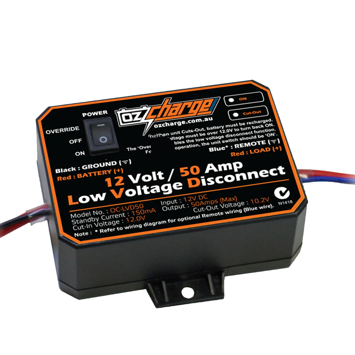 12 Volt 50 Amp Low Voltage Disconnect (LVD)