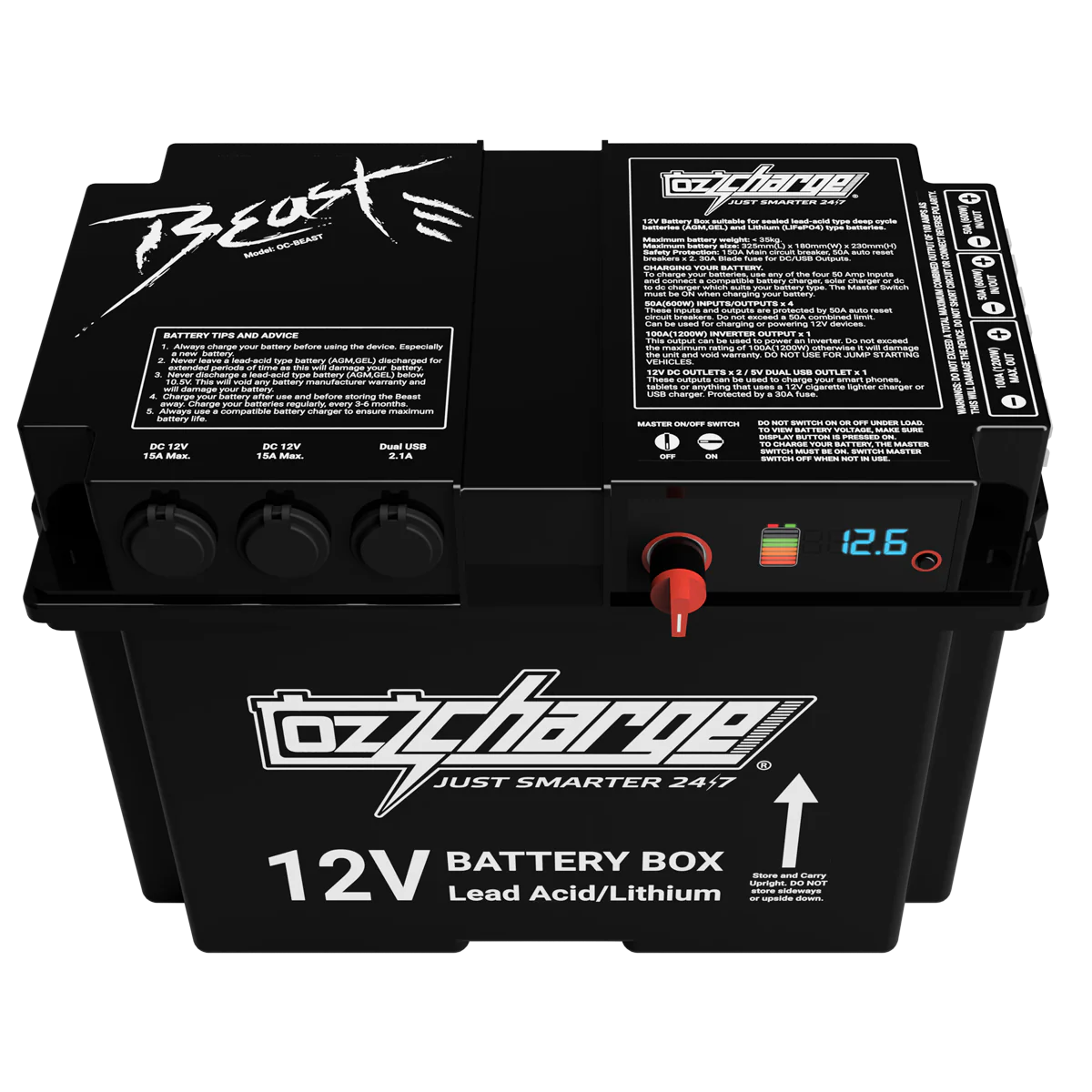 12V Beast Battery Box + 100Ah Lithium LifePO4 Battery Combo - Image 7