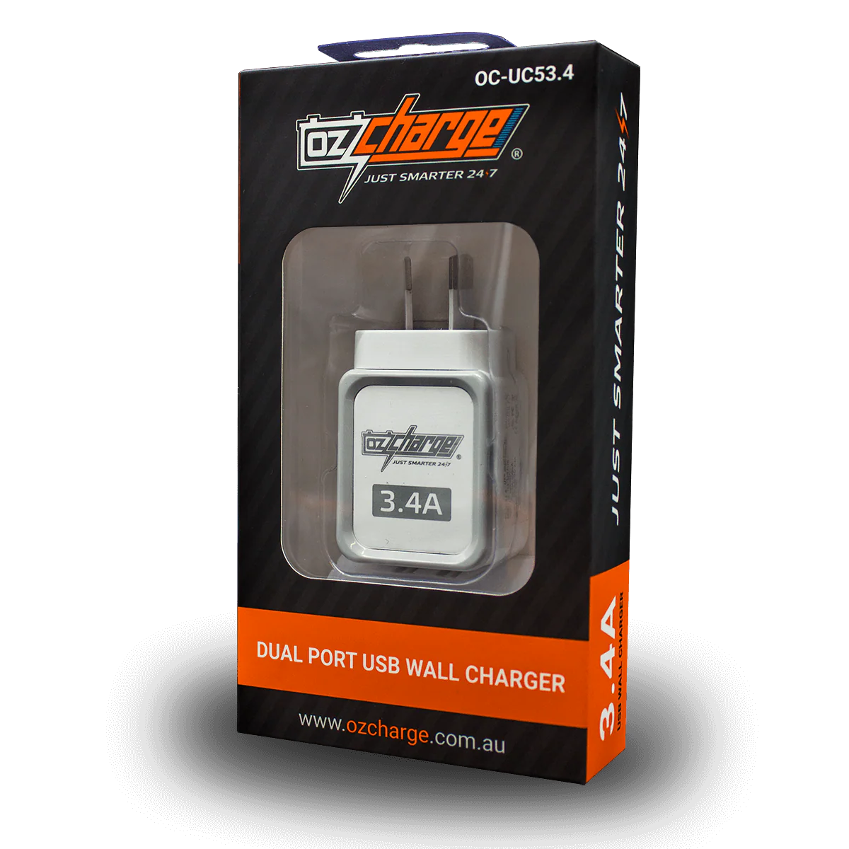 3.4A Dual USB Port Mains Wall Charger - Image 2
