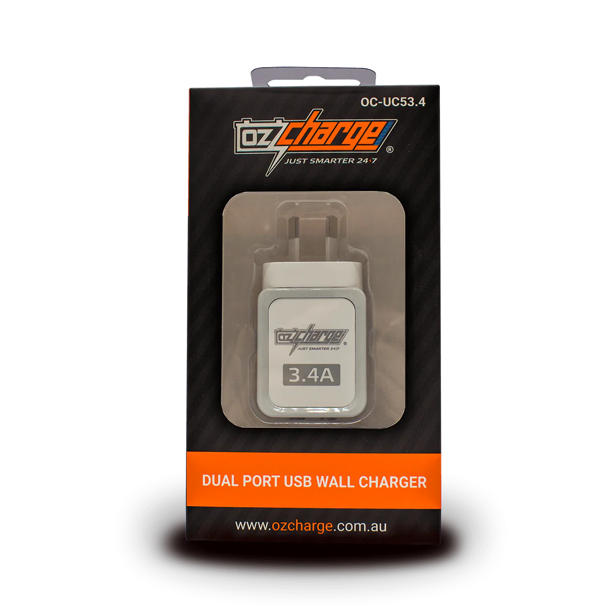 3.4A Dual USB Port Mains Wall Charger - Image 3