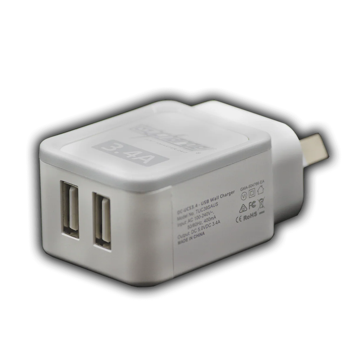 3.4A Dual USB Port Mains Wall Charger - Image 4